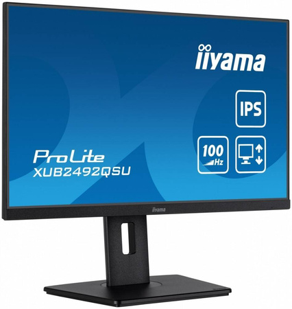 IIYAMA MONITOR 23.8 CALA PROLITE XUB2492QSU-B1 IPS,QHD,USB-C,100HZ,3XUSB(3.2),HDMI,DP 300CD/M2,FREESYNC,2X2W,HAS(150MM),PIVOT