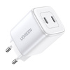 ŁADOWARKA SIECIOWA UGREEN NEXODE 45W, 2X USB-C, PD3.0, QC4.0, GAN (BIAŁY)