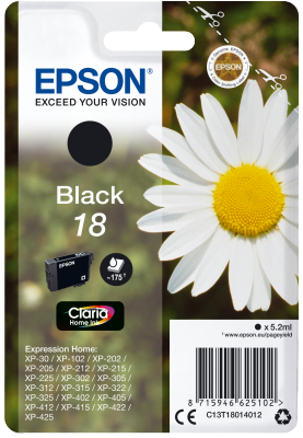 TUSZ ORYGINALNY EPSON T1801 C13T18014012 CZARNY 5,2 ML