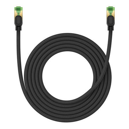 KABEL SIECIOWY W OPLOCIE KAT. 8 BASEUS ETHERNET RJ45, 40GBPS, 3M (CZARNY)