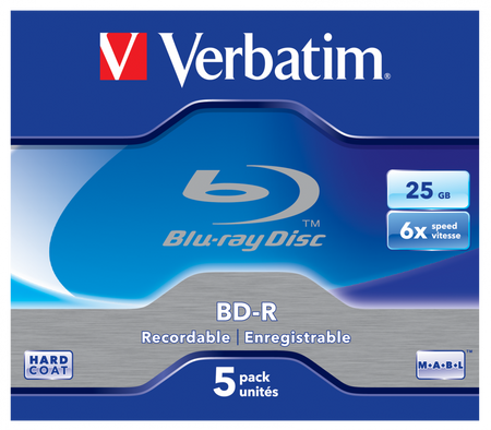 PŁYTA BD-R 25GB 6X VERBATIM 43715 JEWEL 5 SZT.