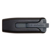 VERBATIM USB FLASH DISK, USB 3.0, 16GB, V3, STORE N GO, CZARNY, 49172, USB A, Z WYSUWANYM ZŁĄCZEM