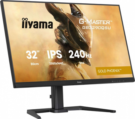 IIYAMA MONITOR 32 CALE GB3290QSU-B1 1MS,IPS,240HZ,2XHDMI,DP,400CD,1000:1,   USB HUBX4, 2X2W, HAS,