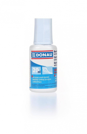 KOREKTOR W PŁYNIE 20ML DONAU Z PĘDZELKIEM