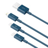 KABEL USB 3W1 BASEUS SUPERIOR SERIES, USB DO MICRO USB / USB-C / LIGHTNING, 3.5A, 1.5M (NIEBIESKI)
