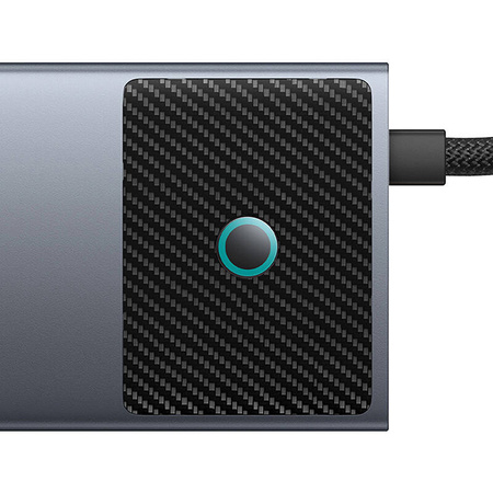 ADAPTER HUB 10W1 BASEUS 2X HDMI, USB-C, 3XUSB-A+RJ45+SD/TF, PD (SZARY)