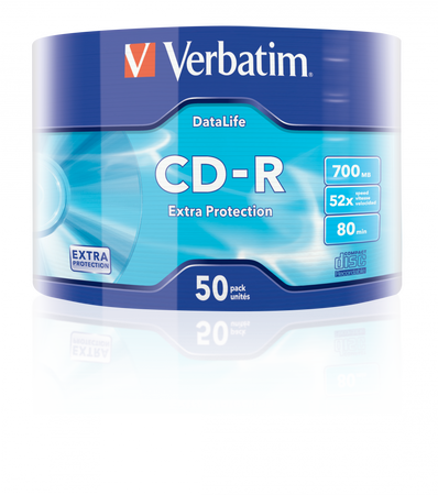 PŁYTA CD-R 700MB 52X VERBATIM DATALIFE 43787 SPINDLE 50 SZT.