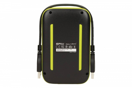 SILICON POWER ARMOR A60 1TB USB 3.0 BLACK-GREEN/PANCERNY WSTRZĄSO/PYŁO I WODOODPORNY