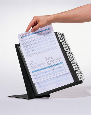 SYSTEM PREZENTACYJNY NA BIURKO Z 10 PANELAMI DURABLE VARIO TABLE  557001 CZARNY 