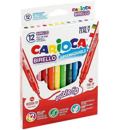 FLAMASTRY DWUSTRONNE CARIOCA 41457 BIRELLO 160-1463 MIX*12SZT