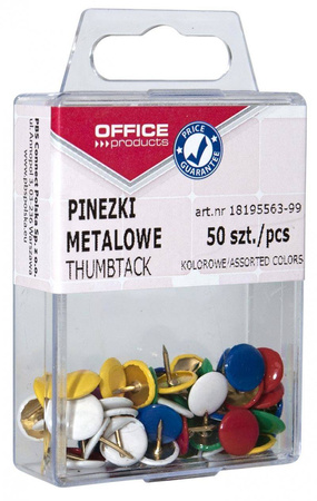 PINEZKI KOLOROWE OFFICE PRODUCTS 50SZT
