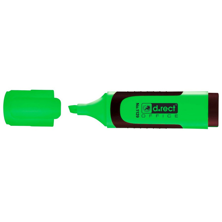 ZAKREŚLACZ D.RECT 1129 ZIELONY GUMOWY UCHWYT 2-5MM