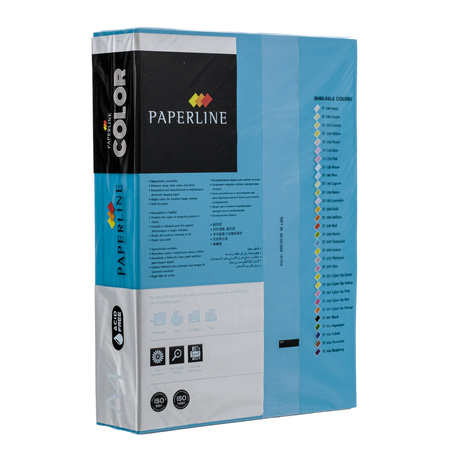 PAPIER KSERO KOLOR A4 PAPERLINE NIEBIESKI INTENSYWNY 80G 500 ARK