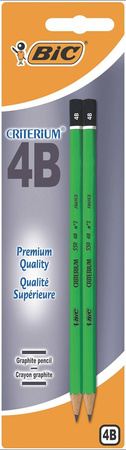 OŁÓWEK OSTRZONYY SZEŚCIOKĄTNY BIC CRITERIUM 550 4B 861130 4B BLISTER 2SZT