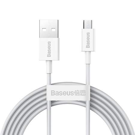 KABEL USB DO MICRO USB BASEUS SUPERIOR SERIES, 2A, 2M (BIAŁY)