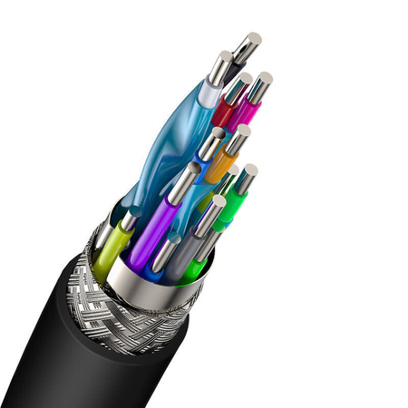 KABEL HDMI 2.0 BASEUS, 4K 60HZ, 3D, HDR, 18GBPS, 3M (CZARNY)