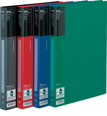 ALBUM OFERTOWY A4 PENTEL WING DCF444-B CZERWONY 40 KIESZENI