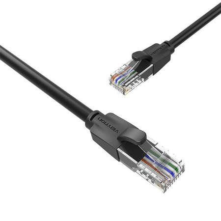 KABEL SIECIOWY UTP CAT6 VENTION IBEBF RJ45 ETHERNET 1000MBPS 1M CZARNY