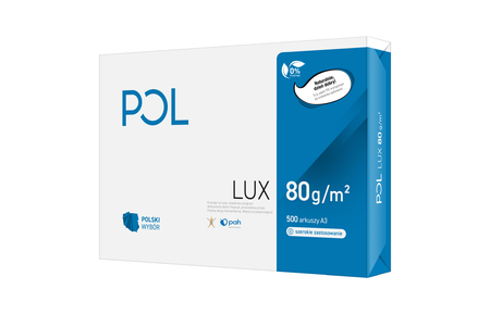 PAPIER KSERO A3 80G POLLUX POLUX080X281 BIAŁY 161 CIE KLASA B 500 ARK