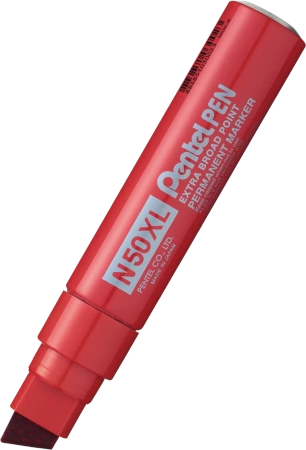 MARKER PERMANENTNY PENTEL N50XL-B CZERWONY ŚCIĘTA 15.4MM
