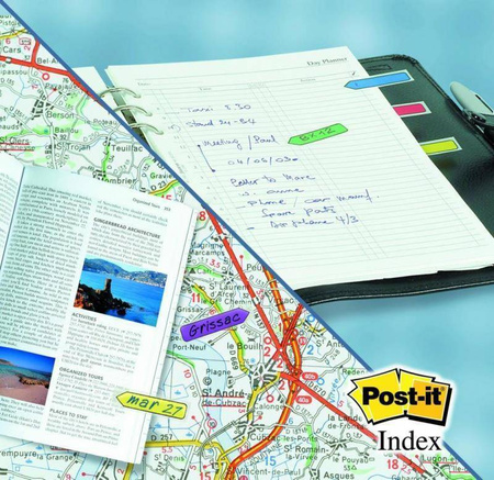 ZAKŁADKI INDEKSUJĄCE FOLIOWE 11,9X43,1MM 3M POST-IT® 684-ARR3 MIX*4 4*24SZT