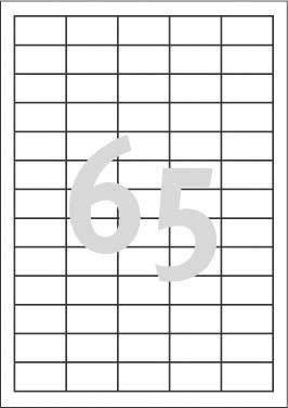 Etykiety samoprzylepne 38x21.2mm uniwersalne AVERY ZWECKFORM trwałe 3666 białe 100ark*65szt