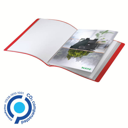 ALBUM OFERTOWY A4 LEITZ RECYCLE 46760025 CZERWONY 20 KOSZULEK