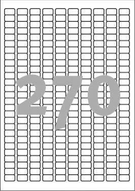 Etykiety samoprzylepne 17.8x10mm do czasowego etykietowania AVERY ZWECKFORM usuwalne L4730REV-25 białe 30ark*270szt