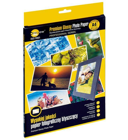 PAPIER FOTOGRAFICZNY BŁYSZCZĄCY YELLOW ONE 4PPG200 150-1285 A4 200G 20ARK