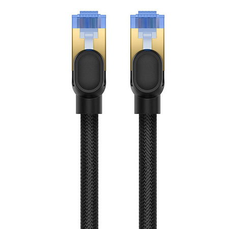 KABEL SIECIOWY W OPLOCIE KAT. 7 BASEUS ETHERNET RJ45, 10GBPS, 0,5M (CZARNY)