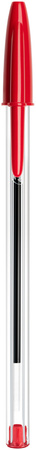 Długopis BIC CRISTAL 847899 czerwony 1.0mm przezroczysta obudowa