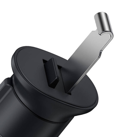 UCHWYT GRAWITACYJNY BASEUS METAL AGE II NA KRATKĘ SAMOCHODU (CZARNY)