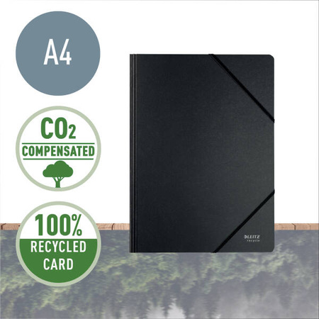 TECZKA Z GUMKĄ A4 LEITZ RECYCLE 39080095 CZARNY