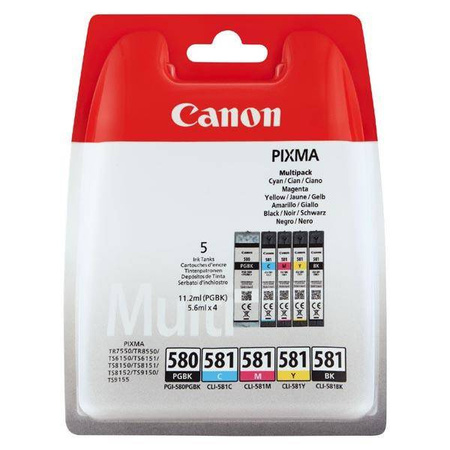 TUSZ ORYGINALNY CANON PGI580PGBK 2078C005 CMYK 2 ML