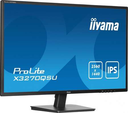 IIYAMA MONITOR 32 CALE X3270QSU-B1 IPS,WQHD,HDMI,DP,100HZ,250CD,3MS,2X2W, 3XUSB(3.2),FLICKERFREE,VESA