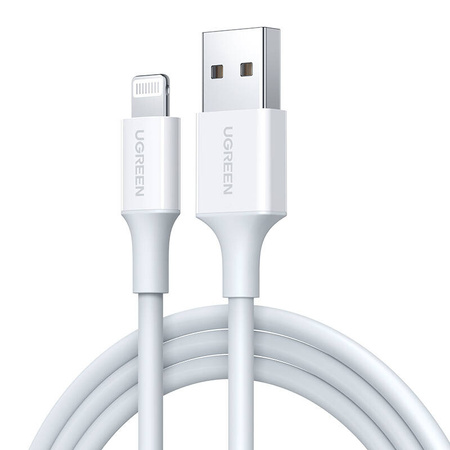 KABEL LIGHTNING DO USB UGREEN 2.4A US155, 0.5M (BIAŁY)