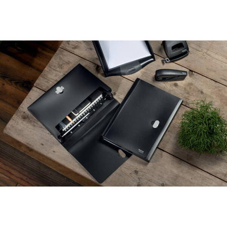 TECZKA HARMONIJKOWA A4 LEITZ RECYCLE 46240095 CZARNY PP 5 PRZEGRÓDEK