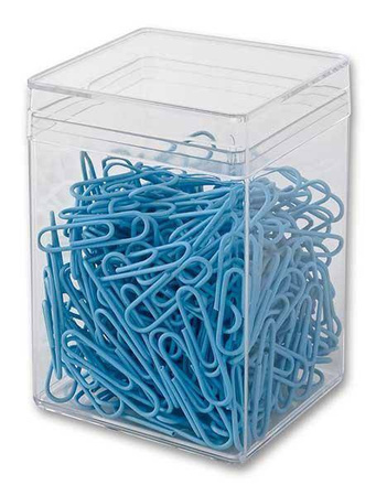 SPINACZE OKRĄGŁE 28MM VICTORY OFFICE PRODUCTS 60286H300-071 PASTELOWE JASNONIEBIESKIE METALOWE POWLEKANE W POJEMNIKU PLASTIKOWYM 300SZT