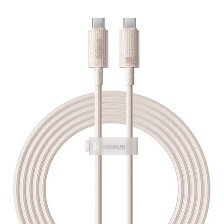 KABEL SZYBKO ŁADUJĄCY BASEUS USB-C DO USB-C HABITAT SERIES 100W, 2M (RÓŻOWY)