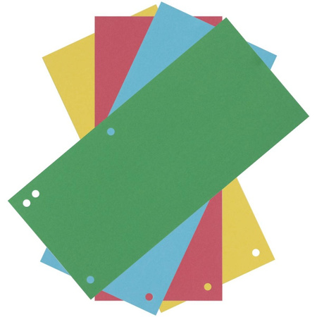 PRZEKŁADKI 1/3 A4 DONAU MIX KOLORÓW KARTON 190G/M² 100SZT