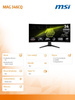 MSI MONITOR MAG 346CQ 34 CALE/LED/UWQHD/CURVED/180HZ/CZARNY