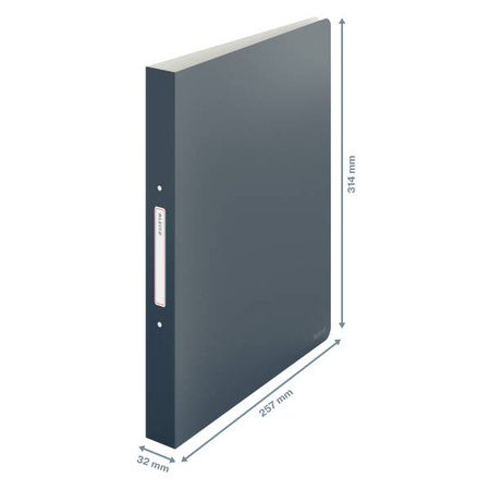SEGREGATOR A4 LEITZ COSY 25 MM 42380089 AKSAMITNY SZARY 2 RINGI