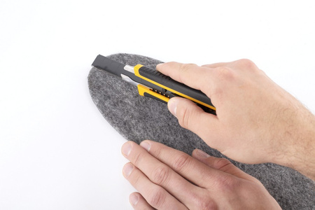 NÓŻ DUŻY SMART 2046 155MM GUMOWANY CZARNE OSTRZE