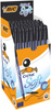 DŁUGOPIS BIC CRISTAL SOFT 951433 CZARNY 1.2MM PRZEZROCZYSTA JASNONIEBIESKA OBUDOWA