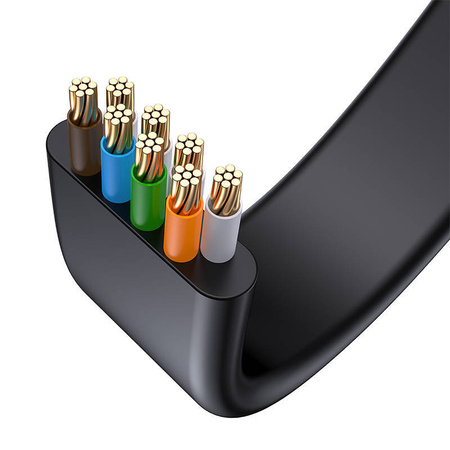 KABEL SIECIOWY BASEUS ETHERNET RJ45, 1GB, 15M (CZARNY)