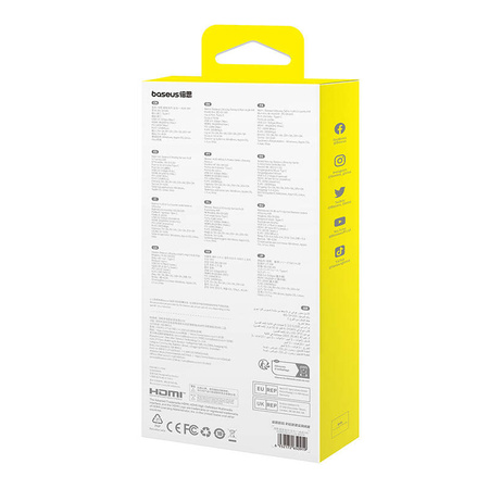 Hub BASEUS Ultra Joy 5w1 USB-C HDMI RJ45 PD (szary)