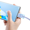 KABEL USB DO USB-C BASEUS CRYSTAL SHINE, 5A, 1.2M (FIOLETOWY)