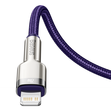Kabel USB-C do Lightning Baseus Cafule, PD, 20W, 1m (fioletowy)