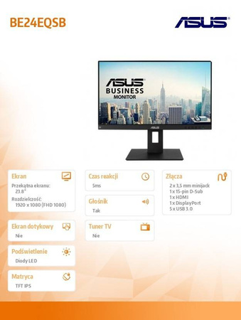 ASUS MONITOR 23.8 CALE BE24EQSB