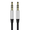KABEL AUDIO MINI JACK 3,5MM AUX BASEUS YIVEN 1M (CZARNO-SREBRNY)